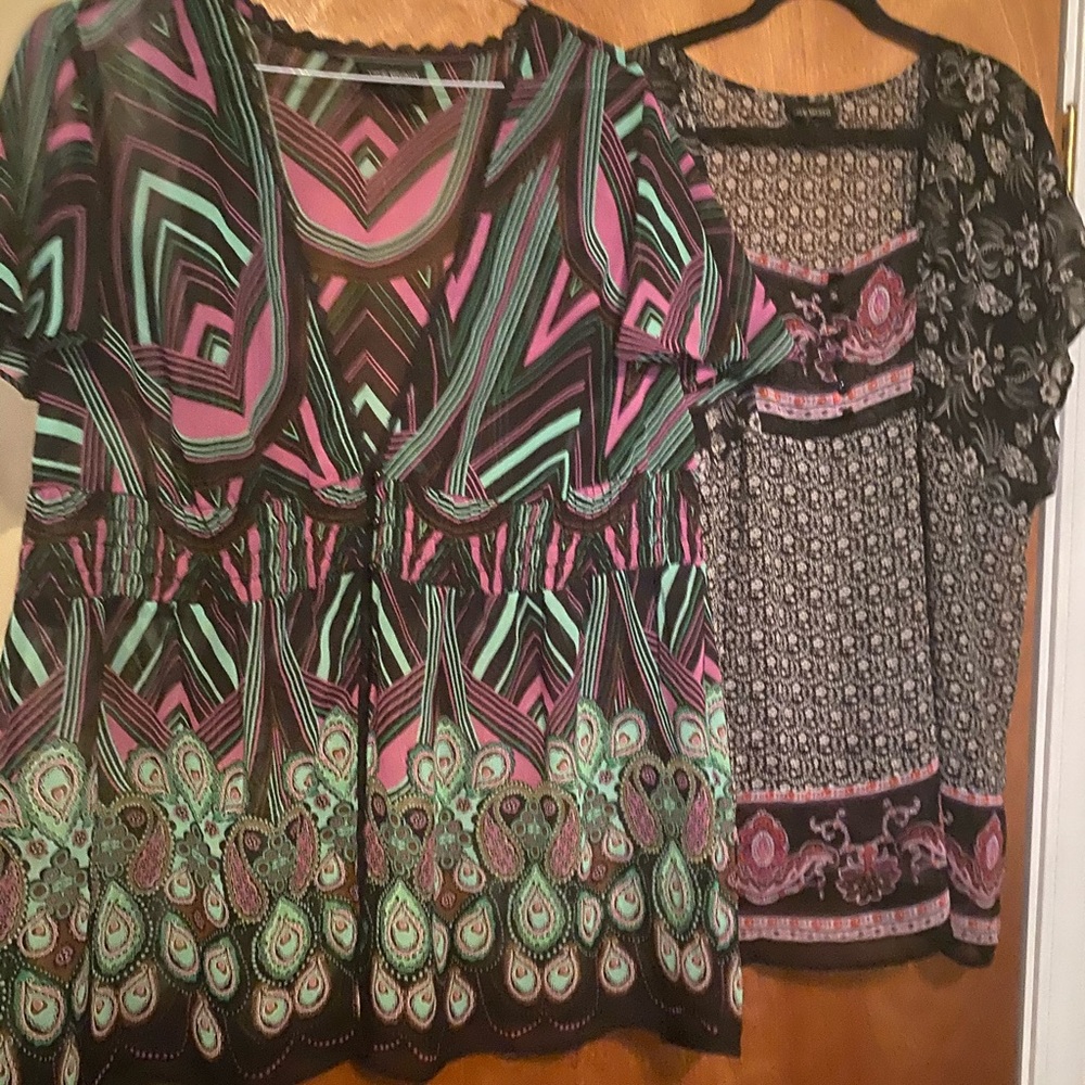 Sheer cover shirts.